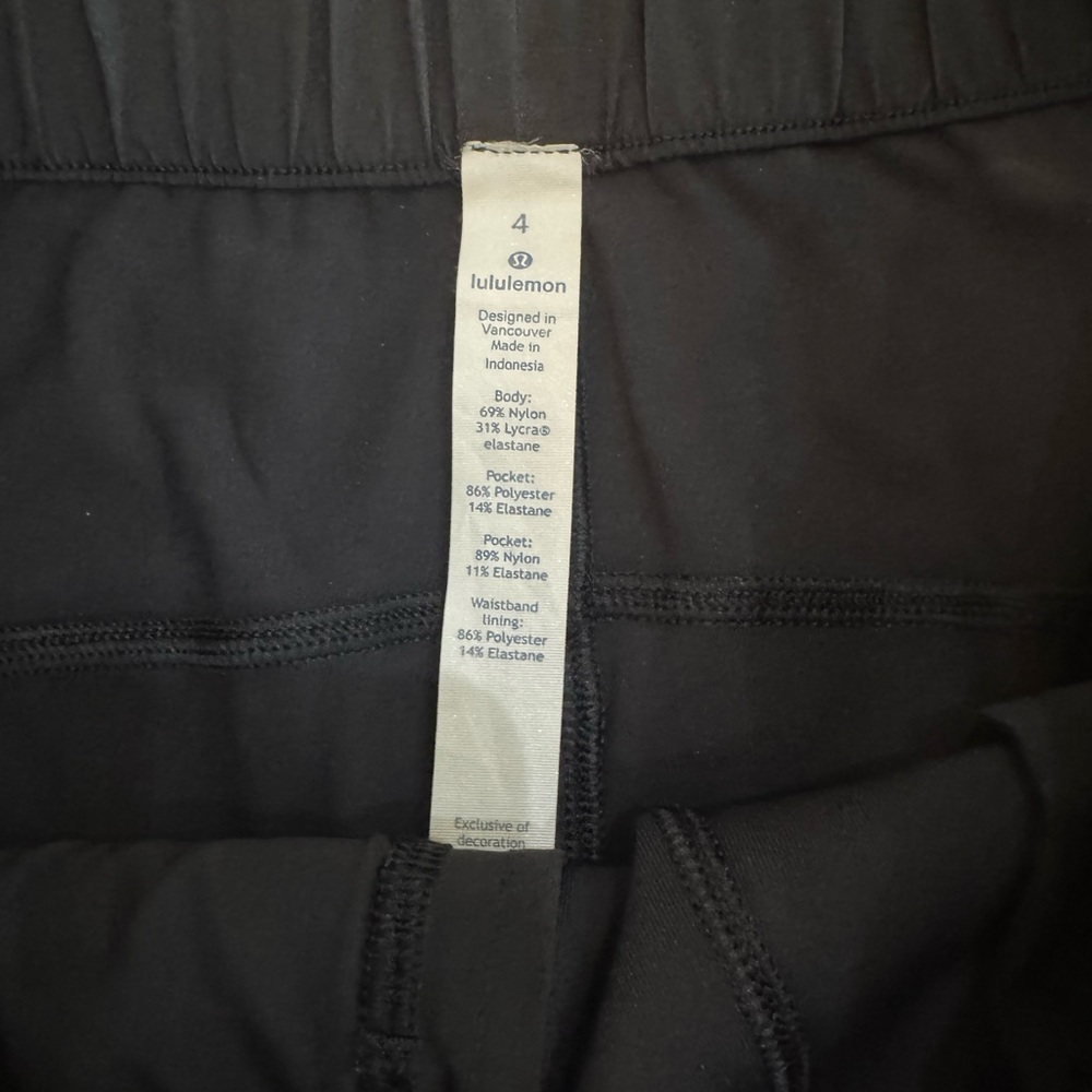 Lululemon Athletica Black High Waist Shorts - Picture 2 of 2